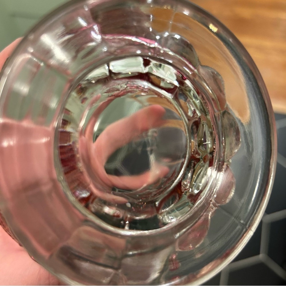 Vintage Westmoreland Glass Candy Dish Red Flash Grapes pink purple - Picture 6 of 7